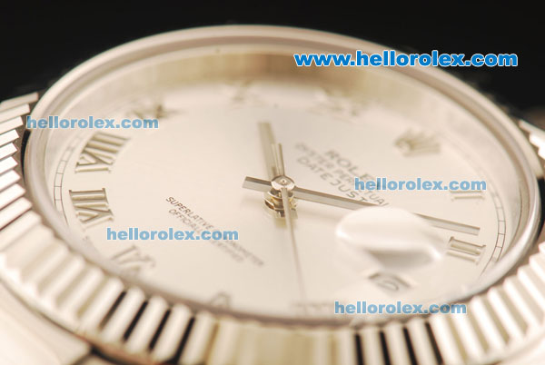 Rolex Datejust II Swiss ETA 2836 Automatic Movement Full Steel with Silver Dial and Arabic Numerals - Click Image to Close